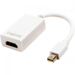 Adaptor Logilink 1x miniDisplayPort Male - 1x HDMI Female, v1.1a, 0.1m, alb