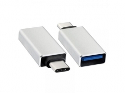 Adaptor OTG USB 3.1 (type C) tata la USB 3.0 A mama, aluminiu CM-3AF-BU