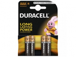 Baterie alcalina Micro (AAA R03) 1.5V MN2400 Duracell Basic BAT-LR03-BC-BL4-DUR