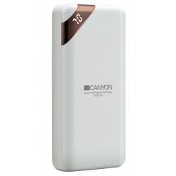 Baterie portabila Canyon Compact, 20000mAh, 2x USB, White