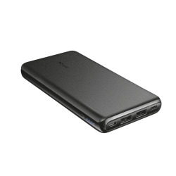 Baterie portabila Trust Esla Thin, 10000mAh, 2x USB, 1xUSB-C, Black