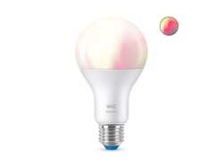 Bec LED RGBW inteligent WiZ Colors, Wi-Fi, A67, E27, 13W (100W), lumina alba si color, 1521 lumeni, compatibil Google Assistant/Alexa/Siri, diametru 7.7cm, inaltime 14.2cm;
