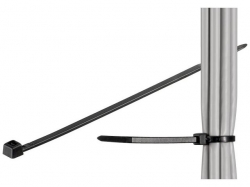 Brida (colier) 2.6x200mm, plastic, negru, pentru cabluri de exterior 200-2,6-WR-BU100