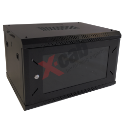 Cabinet metalic de perete 19”, tip rack wallmount, 9U 600x800 mm, Xcab S Negru