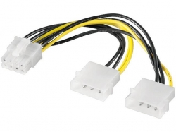 Cablu adaptor alimentare 2 x Molex la PCI Express 8 pini S15/0,15-BU