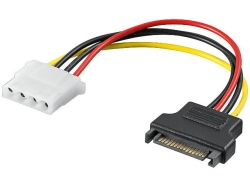 Cablu adaptor alimentare Molex 5.25 mama la SATA tata, 17cm S24/0,17-BU
