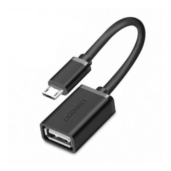 Cablu adaptor micro USB OTG Ugreen US133, 0.2m, 480Mbps, PVC, negru