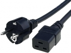 Cablu alimentare PC Schuko tata la  IEC320-C19 mama, 2m, negru PC 200-BK/2,0-BU