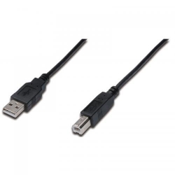 Cablu ASSMANN USB-A 2.0 Male - USB-B 2.0 Male, 1m, Black