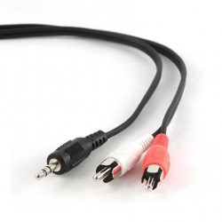Cablu audio Gembird, 3.5 mm jack male - 2x RCA, 1.5m, Black