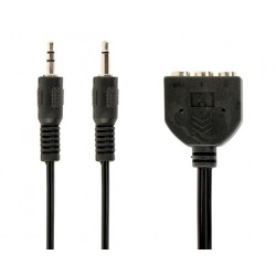 Cablu audio Gembird CC-MIC-1, 2x JACK 3.5mm - 3x JACK 3.5mm, 1.8m, Black