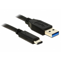 Cablu de date Delock SuperSpeed, USB 3.0 - USB-C, 1m, Black