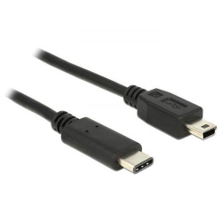 Cablu de date Delock USB-C Male - Mini USB Male, 1m, Black