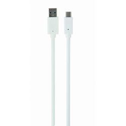 Cablu de date Gembird CCP-USB3-AMCM-1M-W, USB 3.0 - USB-C, 1m, White