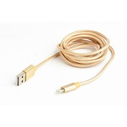 Cablu de date Gembird, USB 2.0 - Lightning, 1.8m, Gold