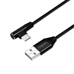 Cablu de date Logilink CU0137, USB - USB-C, 0.3m, Black