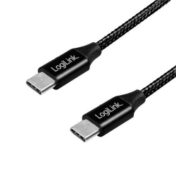 Cablu de date Logilink CU0153, USB-C - USB-C, 0.3m, black