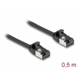 Cablu de retea RJ45 FTP Cat.8.1 flexibil 0.5m Negru, Delock 80182