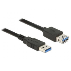 Cablu Delock Extension USB 3.0 Male - USB 3.0 Female, 0.5m, Black