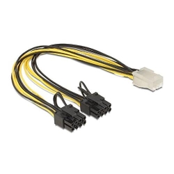 Cablu Delock PCI Express power supply 6 pin female > 2 x 8 pin male