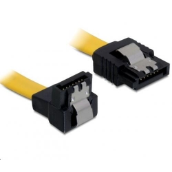 Cablu Delock Premium SATA3 7 pin male straight - SATA3 7 pin male down, 50cm, Yellow