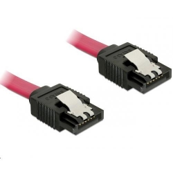 Cablu Delock SATA3 7 pin male straight - SATA3 7 pin male straight, 10cm, Red