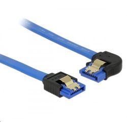 Cablu Delock SATA3 Female straight - SATA3 Female left angled, 10cm, Blue