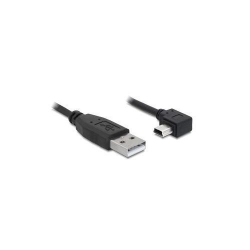 Cablu Delock, USB 2.0 male - miniUSB male, 0.5m, Black