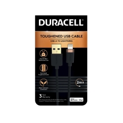 Cablu Duracell USB-A to Lightning C89 2mBlack \