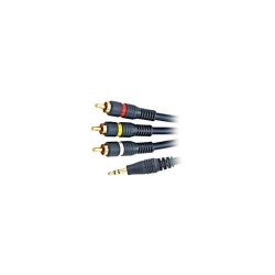 Cablu Gembird CCAP-4P3R-1.5M,  3.5mm jack - 3x RCA, 1.5m, Black