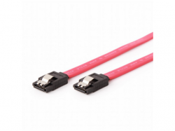 Cablu Gembird, SATA-III - SATA-III, 0.1m, Red, Bulk  CC-SATAM-DATA-0.1M