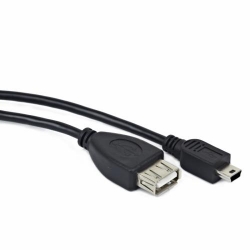 Cablu Gembird USB OTG AF la Mini-BM, 0.15 m