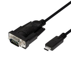 Cablu Logilink AU0051, USB-C - RS232/Serial, 1.2m, Black