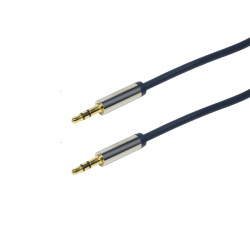 Cablu LogiLink CA10030, Jack 3.5mm - Jack 3.5mm, 0.3m, Blue