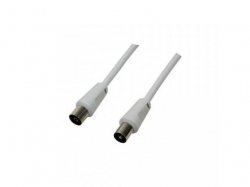 Cablu Logilink,  RF Coaxial male - RF Coaxial female, 2.5m, White