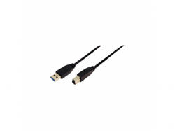 Cablu Loginik USB 3.0 tip A - USB 3.0 tip B, 0.1m, Black