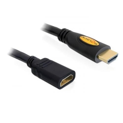 Cablu prelungitor HDMI Delock with Ethernet extension HDMI-A 19 pin male - HDMI-A 19 pin female, 5 m