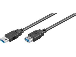 Cablu prelungitor USB 3.0 1.8m A tata la A mama, negru AA-BK/1,8-BU