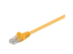 Cablu U/UTP Cat5e galben 0.25m, Goobay; Cod EAN: 4040849686108