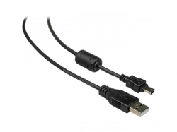 Cablu USB 2.0 1.8m A tata la 5 pini mini USB B tata, cu ferita, negru AM-MBM/1,8-BU
