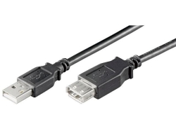 Cablu USB 2.0 1.8m A tata la A mama, negru EXT-LC-BK/1,8-BU (prelungitor usb)