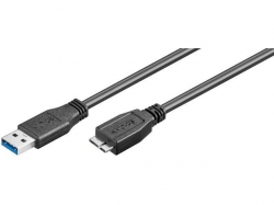 Cablu USB 3.0 0.5m A tata la micro B tata, negru, microUSB A-UB-BK/0,5-BU