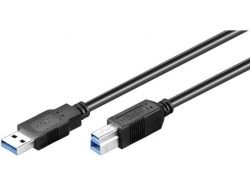 Cablu USB 3.0 1.8m A tata la B tata, negru AB-BK/1,8-BU