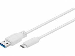Cablu USB 3.1 tip (type C, tip C) tata la USB 3.0 A tata, alb, 1m A-USB3-WE/1,0-BU