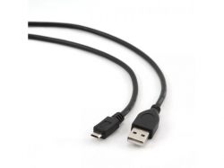Cablu Gembird, USB 2.0 A male - Micro USB 2.0 B male, 0.5m, White, Bulk