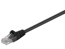 Cablu UTP cat5e mufat 0.25m patch cord, negru; Cod EAN: 4040849687037