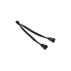 Cablu Y-Splitter Phobya de la 4-pini PWM la 2x4-pini PWM - 15cm - sleeving culoare neagra, 81137