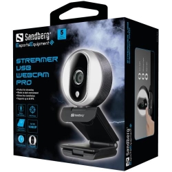 Camera Web Sandberg 134-12 Streamer Pro, Full HD 1080p, USB, WEBCAM-13412-SNG