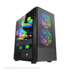 Carcasa 1stPlayer Gaming X4-M Black, RGB, Fara Sursa