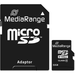 Card de memorie MediaRange micro SDHC 32Gb clasa 10 cu adaptor SD